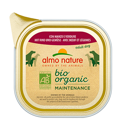 Almo Nature Organic Organic Dogs Maintenance - Tray - beef and vegetables