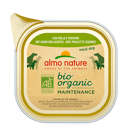 Almo Nature Organic Organic Dogs Maintenance - tray - chicken and vegetables
