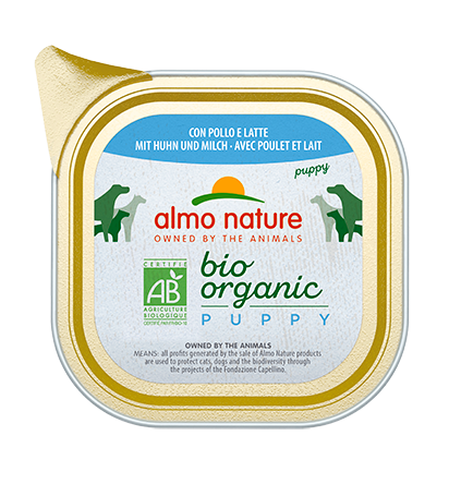 Almo Nature Organic Organic Puppies - Tray - Chicken and Milk
