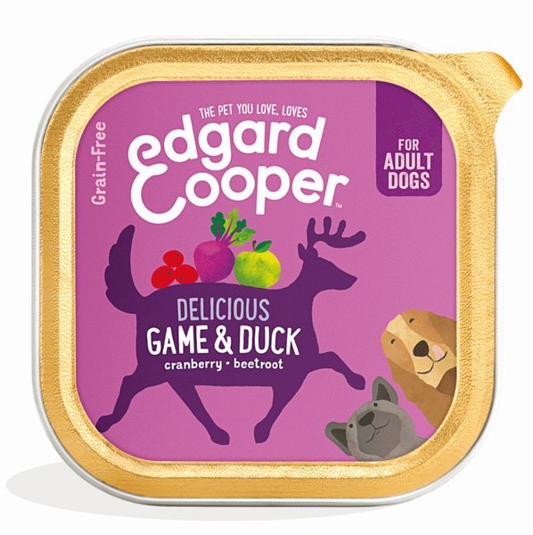 Edgard & Cooper adult dog tray - game (150 gr)