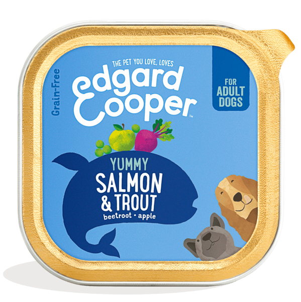 Edgard & Cooper adult dog tray - salmon (150 gr)