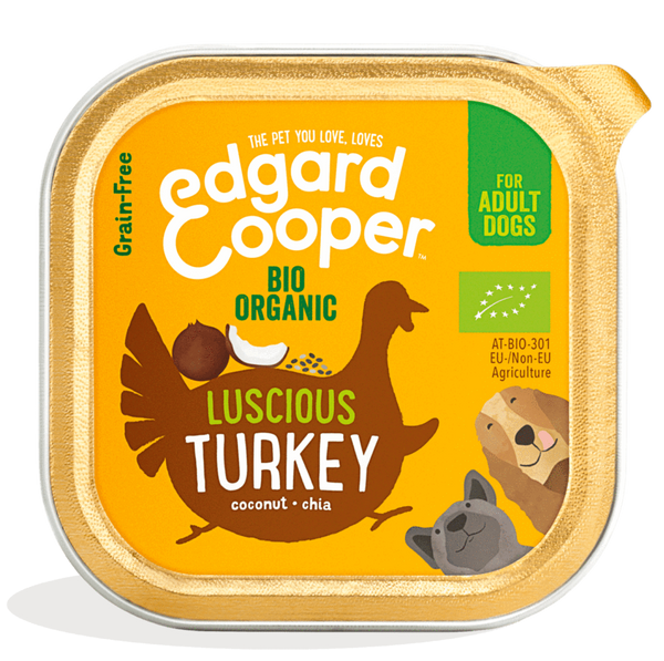 Edgard & Cooper adult dog tray - ORGANIC turkey (100 gr)