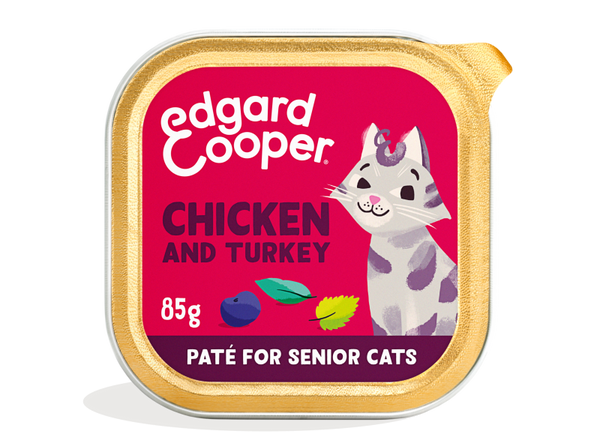 Edgard & Cooper senior cat food tray - chicken and turkey (85 gr)