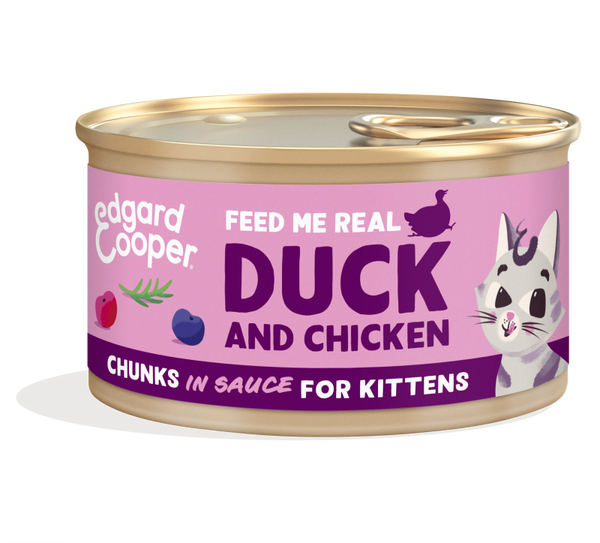 Edgard & Cooper kitten sauce pieces - duck & chicken (85 gr)