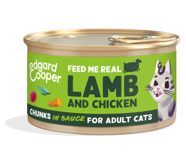 Edgard & Cooper Adult Cat Chunks in Sauce - Lamb & Chicken (85 gr)