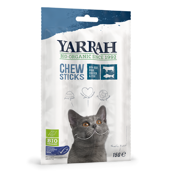 Yarrah organic chew sticks for cats (15gr)