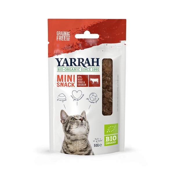 Yarrah organic mini snack for cats (50gr)
