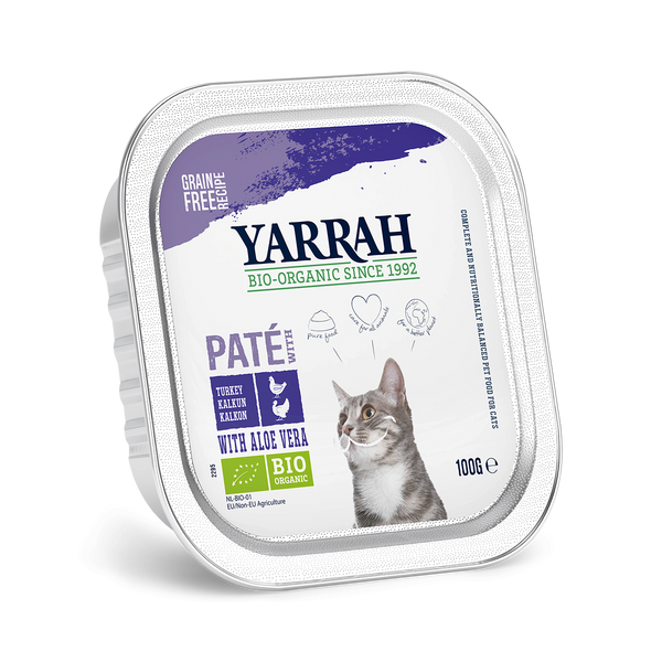 Organic Yarrah paté for cats - turkey and chicken (100gr)