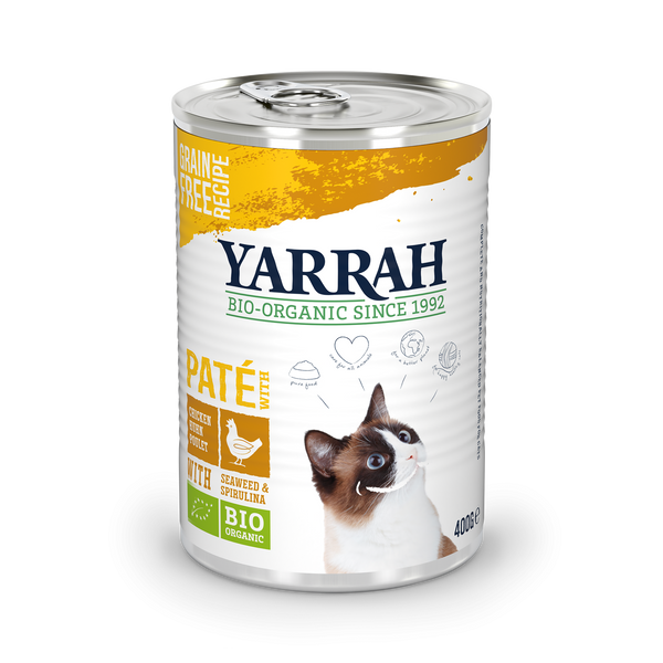 Organic Yarrah Pate for cats - chicken (400gr)