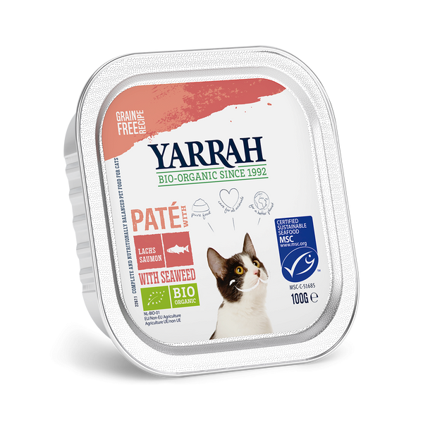 Organic Yarrah paté for cats - salmon (100gr)
