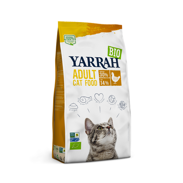 Yarrah organic cat food for adult cats - chicken