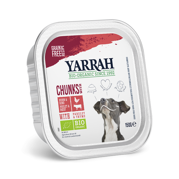 Organic Yarrah Bites for Dogs - Beef and Chicken (150gr)
