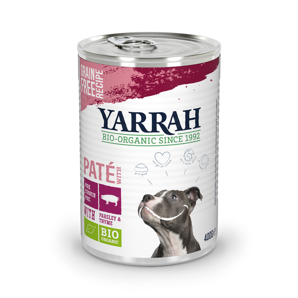 Organic Yarrah Pâté for dogs - pork (400gr)