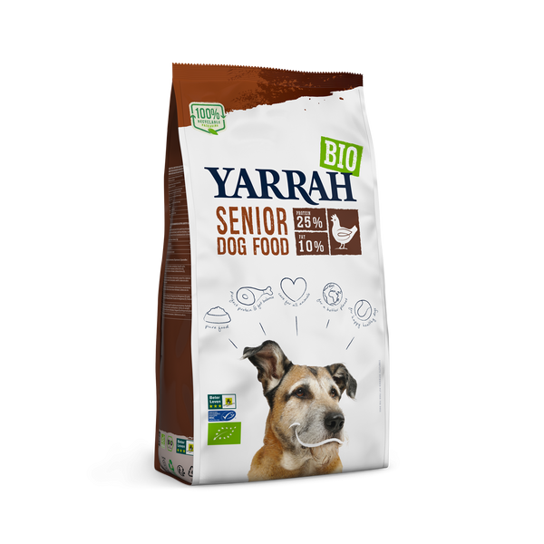 Yarrah organic kibble for senior dogs