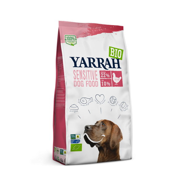 Yarrah organic kibble for sensitive dogs