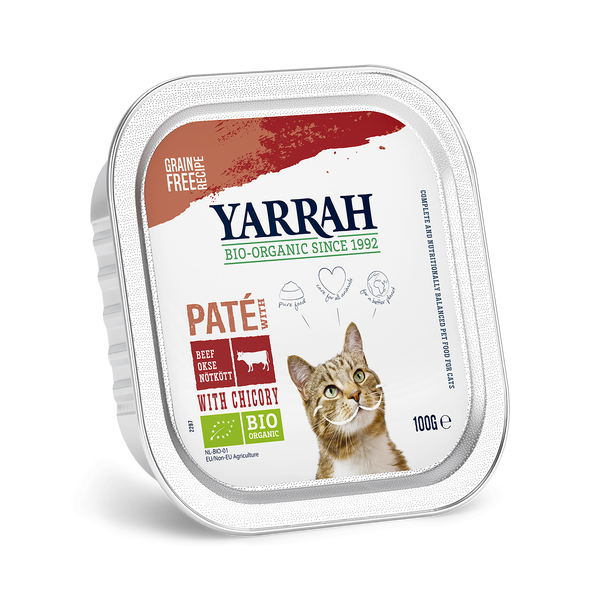 Organic Yarrah paté for cats - beef and chicken (100gr)